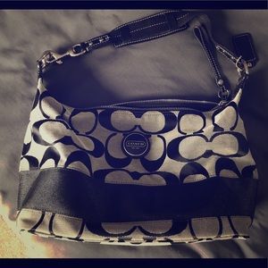 Coach Black/Grey Purse